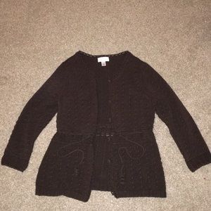 brown sweater cardigan